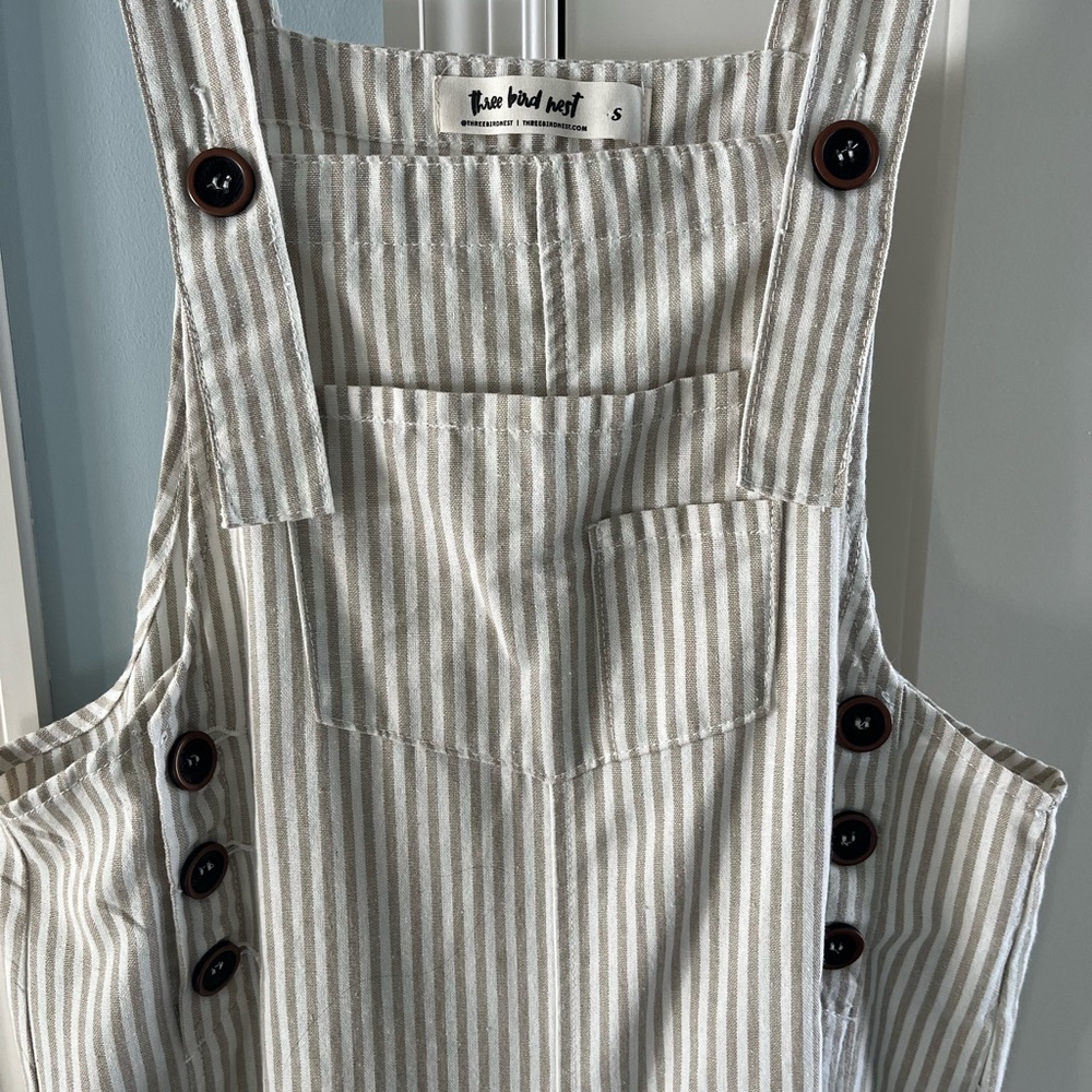 Like New Striped Overalls